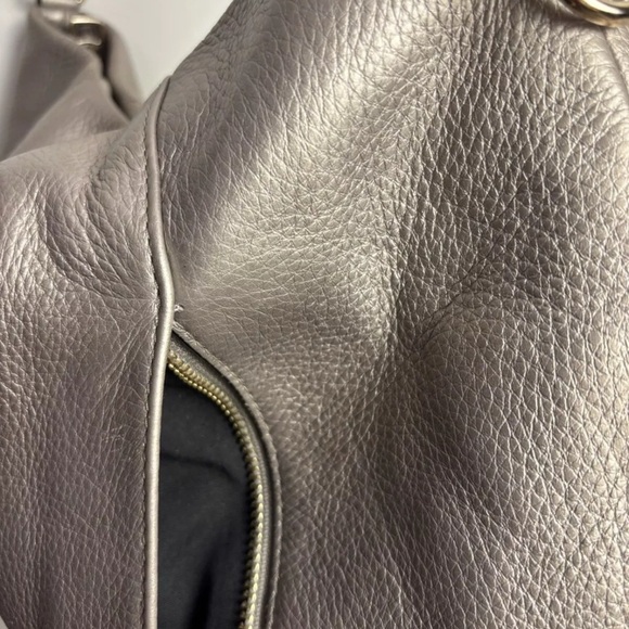 Coach Pewter Leather Scout Hobo Handbag Tote - Picture 11 of 12